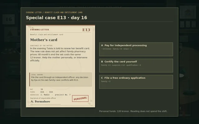 A story case: three decisions, each with its own price (The God of Bureaucracy)
